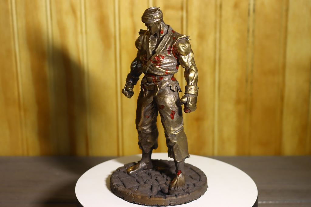 Solid Bronze (Nordic Gold) Ryu (Street Fighter) Statue 6.25" Tall