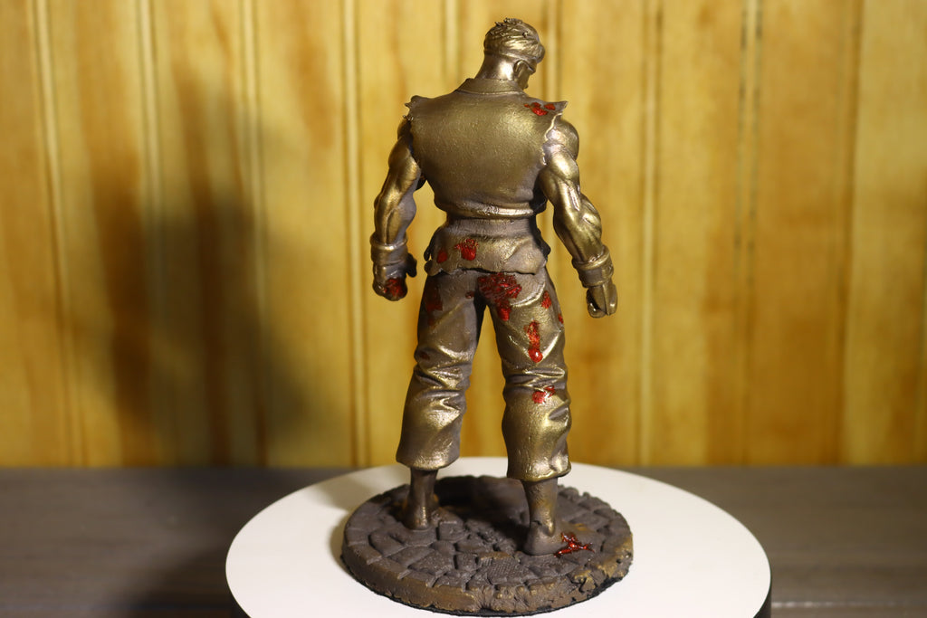 Solid Bronze (Nordic Gold) Ryu (Street Fighter) Statue 6.25" Tall