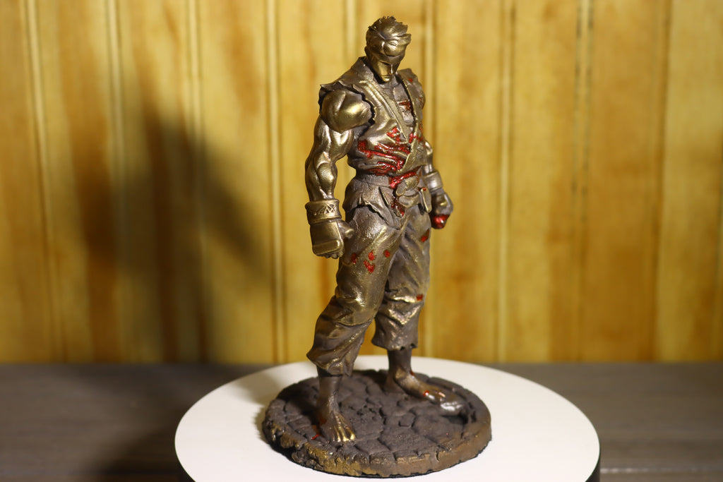 Solid Bronze (Nordic Gold) Ryu (Street Fighter) Statue 6.25" Tall