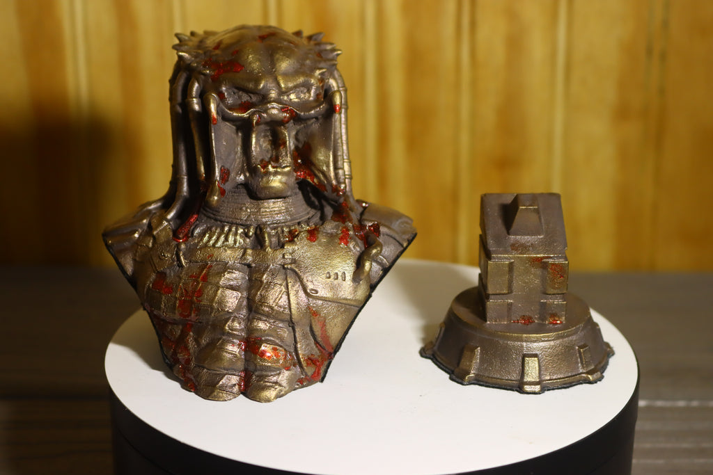 Solid Bronze (Nordic Gold) Predator Statue 6.25" Tall With Platform Included