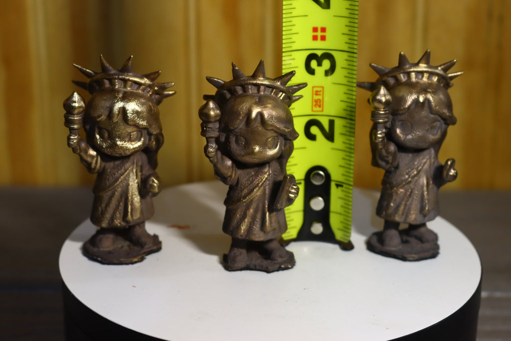 Solid Bronze (Nordic Gold) Statue of Liberty 3" Tall
