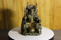 Hollow Cast Silicon Bronze Celtic God Statue 4.5" Tall With Clear Coat & LED light
