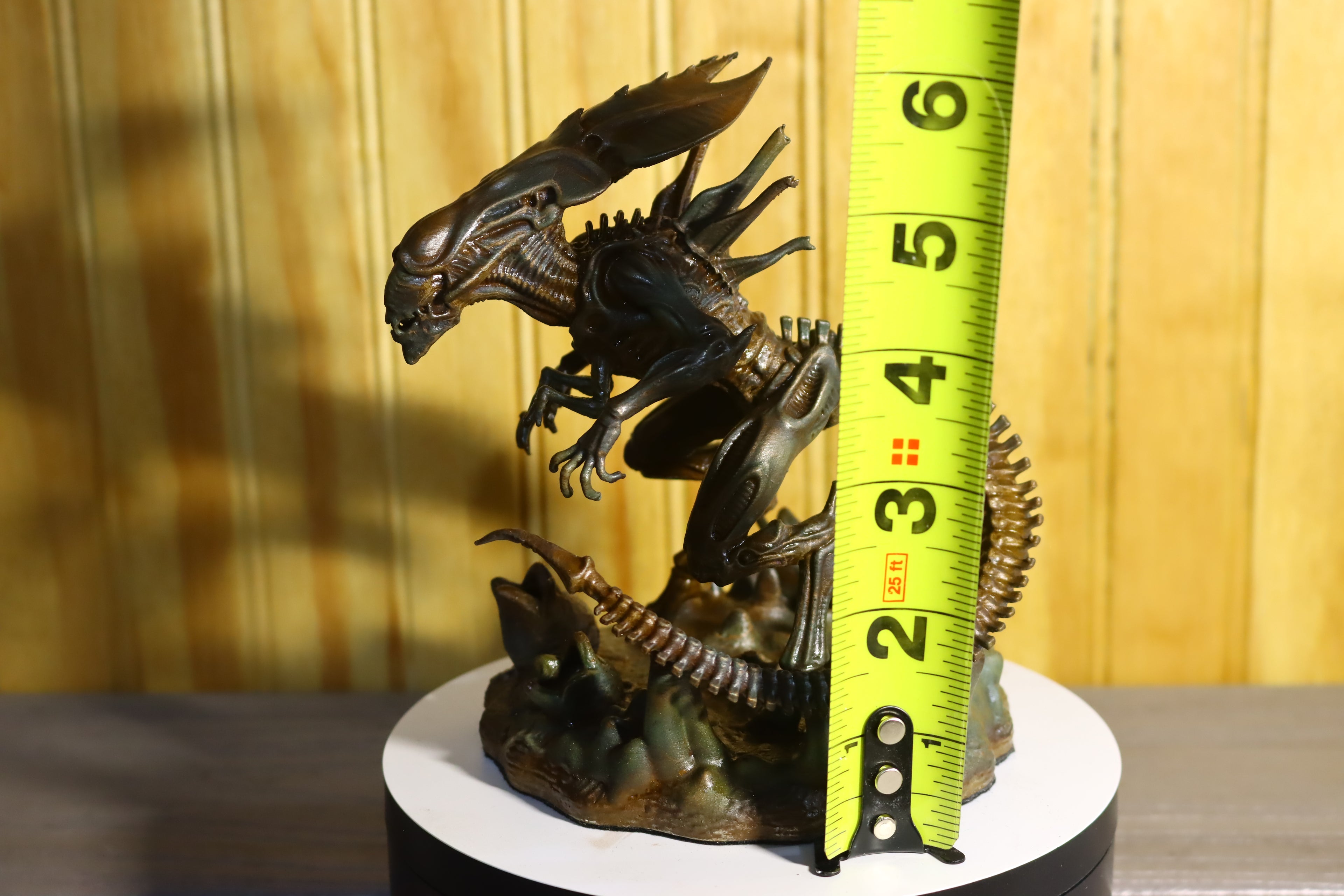 Solid Silicon Bronze Alien Queen Statue (Alien) 6" Tall With Clear Coat & Fabric Bottom