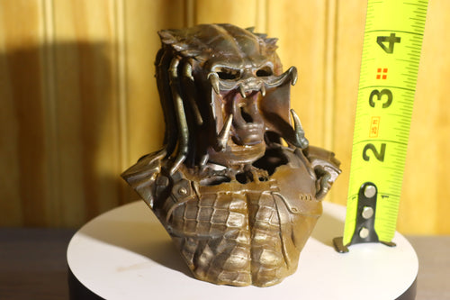 Hollow Cast Silicon Bronze Predator Statue 4.25" Tall With Clear Coat & LED light