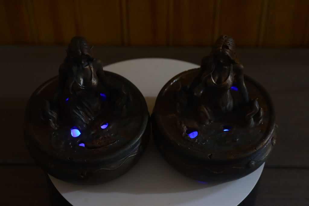 Hollow Cast Silicon Bronze Nesta (ACOTAR) Statue 3.5" Tall With Clear Coat & LED light