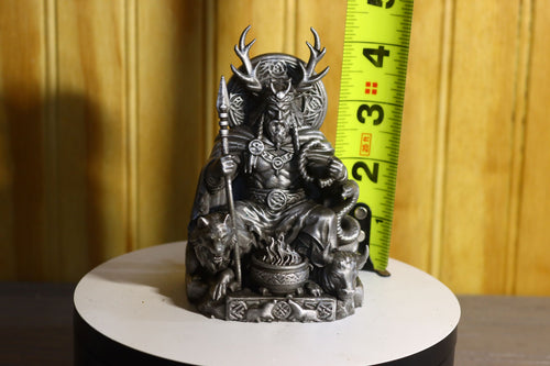 Solid Aluminum Alloy (Tenzaloy) Celtic God Statue 4.25" Tall