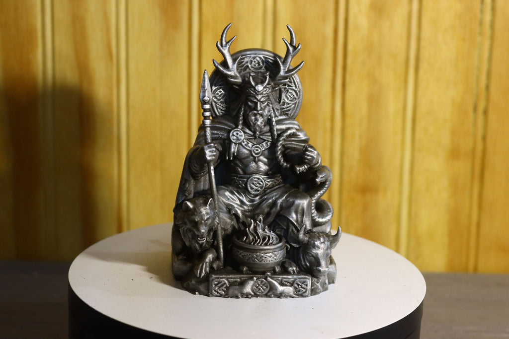 Solid Aluminum Alloy (Tenzaloy) Celtic God Statue 4.25" Tall
