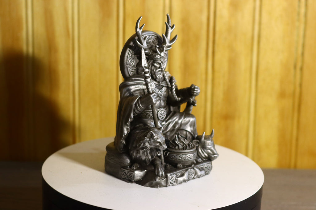 Solid Aluminum Alloy (Tenzaloy) Celtic God Statue 4.25" Tall