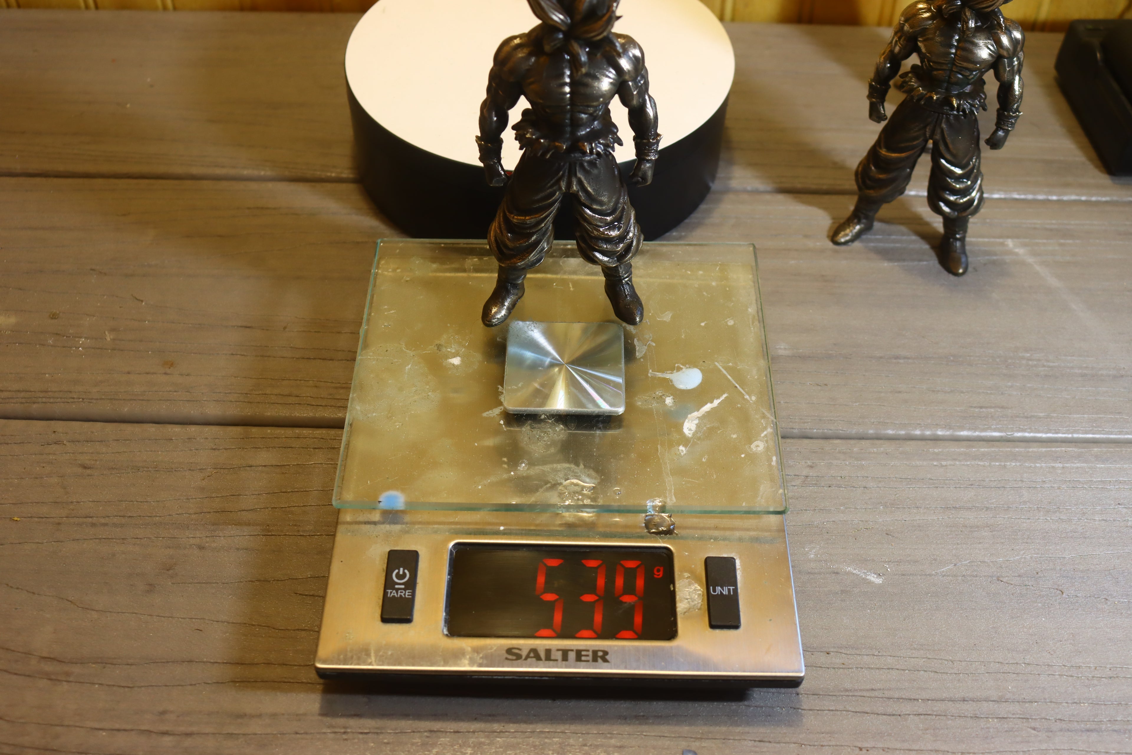 Solid Silicon Bronze Goku (Dragonball Z) Statue 6" Tall w/ Protectaclear & Felted Feet
