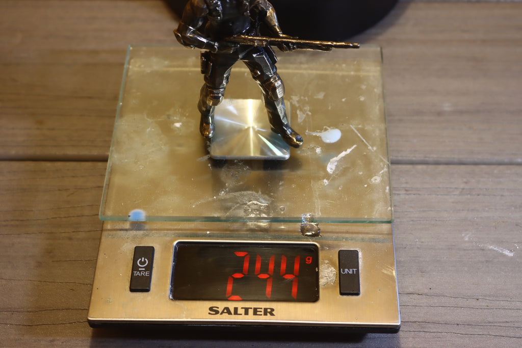 Solid Silicon Bronze Chris Redfield (Resident Evil) Statue 4.25" Tall w/ Protectaclear & Felted Feet