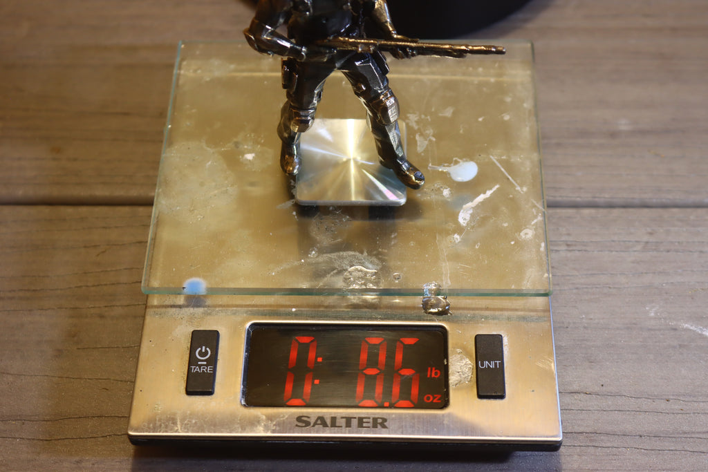 Solid Silicon Bronze Chris Redfield (Resident Evil) Statue 4.25" Tall w/ Protectaclear & Felted Feet