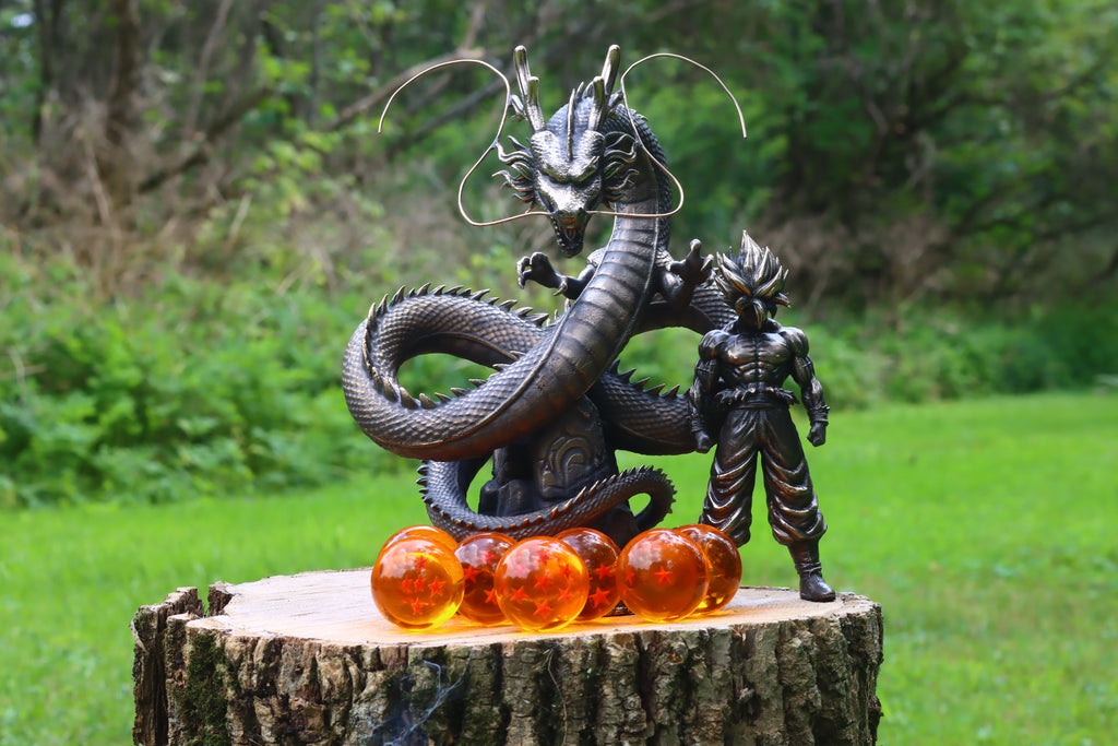 Solid Silicon Bronze Shenron Statue 8.75" Tall w/ Felted Bottom 11lbs 2.4 oz