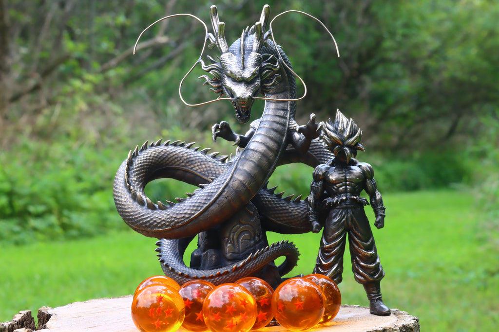 Solid Silicon Bronze Shenron Statue 8.75" Tall w/ Felted Bottom 11lbs 2.4 oz
