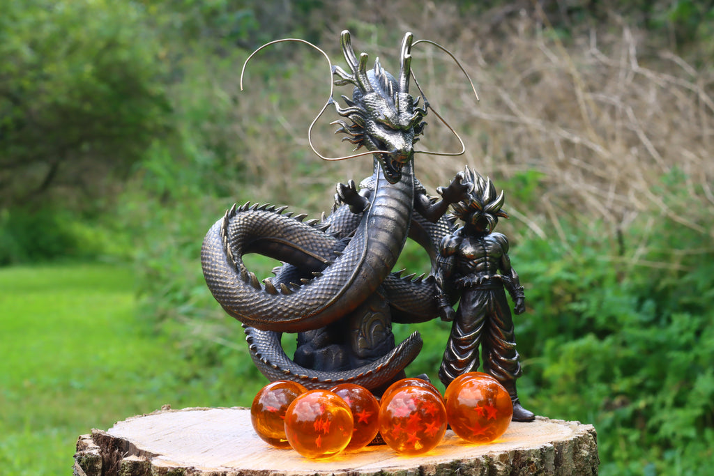 Solid Silicon Bronze Shenron Statue 8.75" Tall w/ Felted Bottom 11lbs 2.4 oz