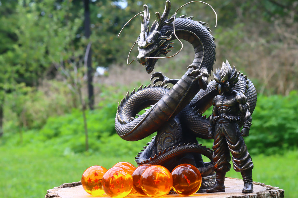 Solid Silicon Bronze Shenron Statue 8.75" Tall w/ Felted Bottom 11lbs 2.4 oz