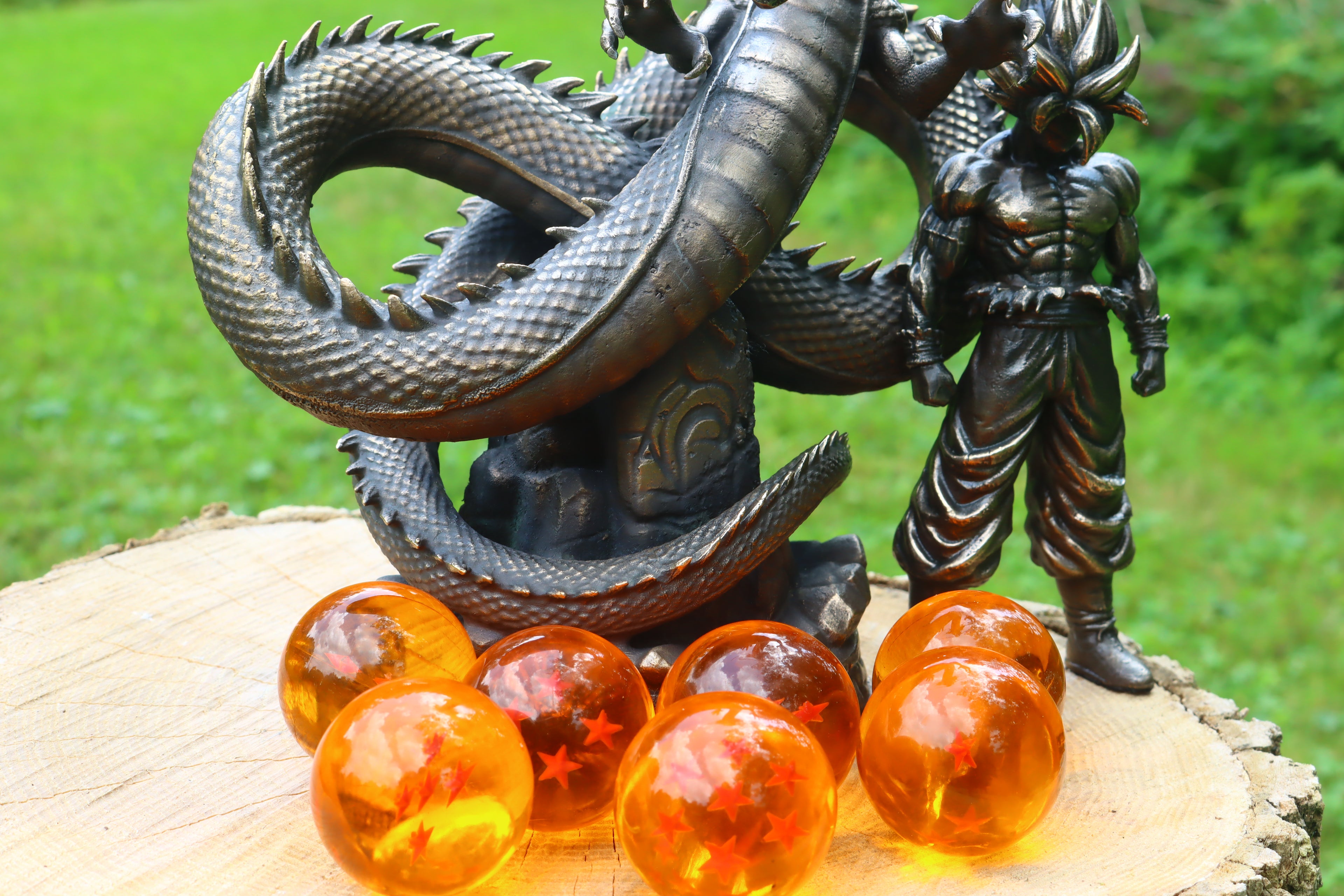Solid Silicon Bronze Shenron Statue 8.75" Tall w/ Felted Bottom 11lbs 2.4 oz
