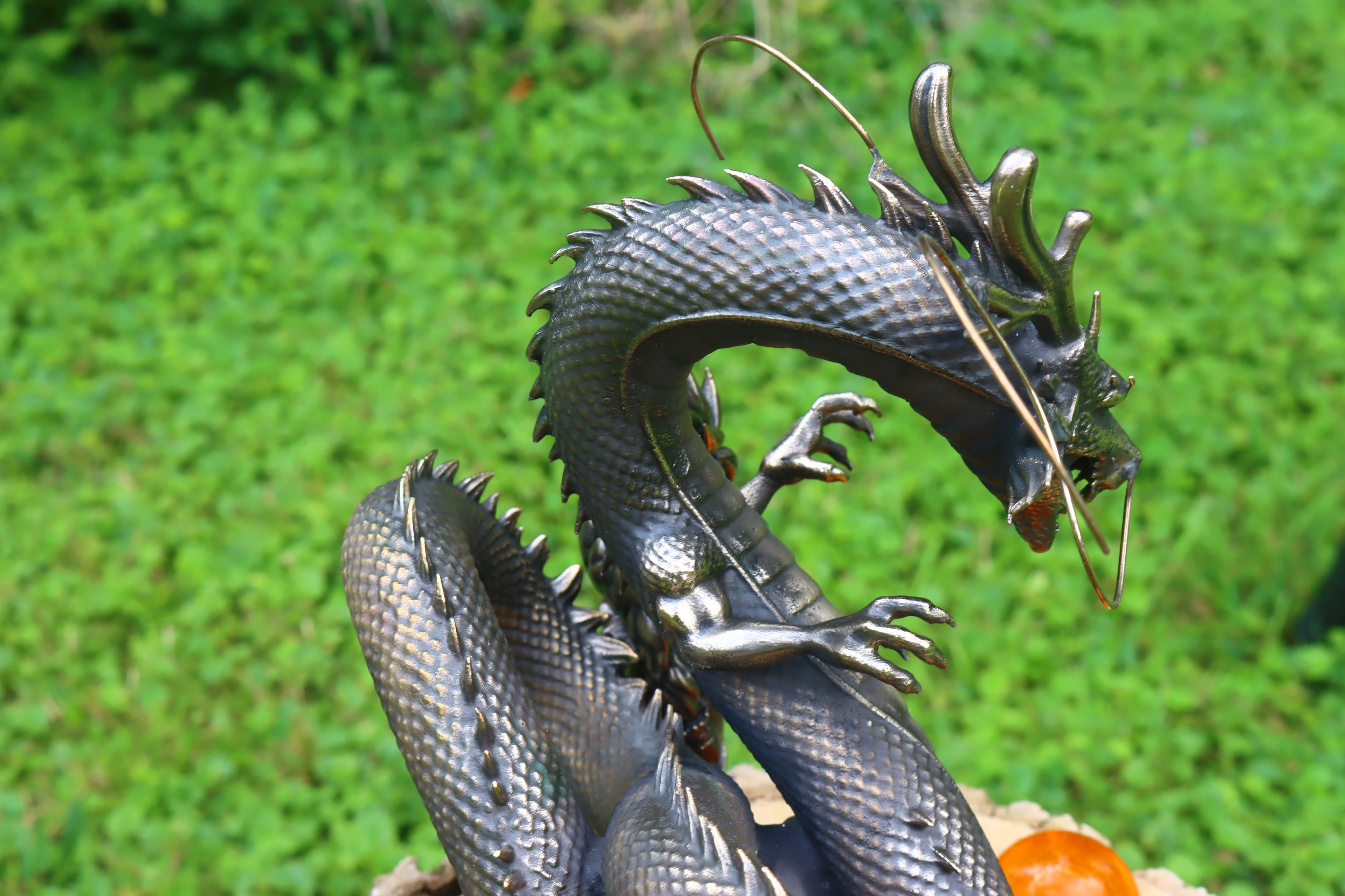 Solid Silicon Bronze Shenron Statue 8.75" Tall w/ Felted Bottom 11lbs 2.4 oz