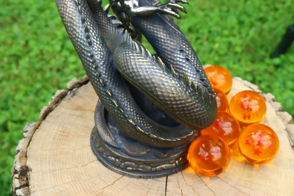 Solid Silicon Bronze Shenron Statue 8.75" Tall w/ Felted Bottom 11lbs 2.4 oz