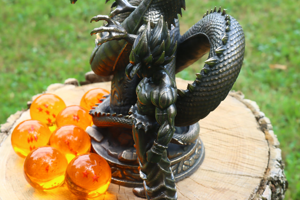 Solid Silicon Bronze Shenron Statue 8.75" Tall w/ Felted Bottom 11lbs 2.4 oz