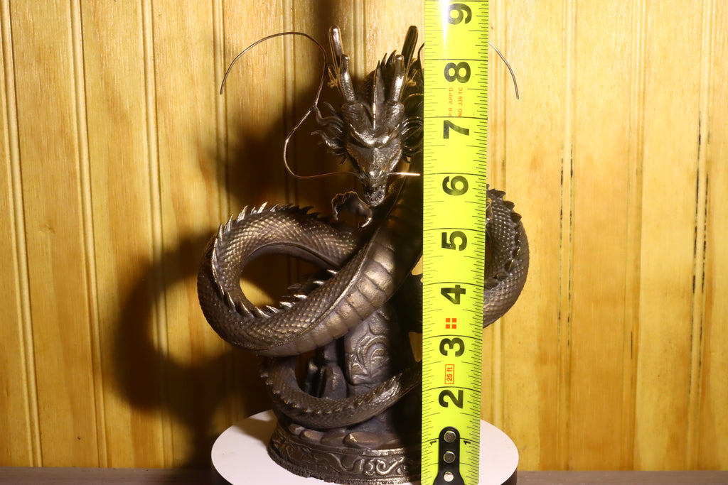 Solid Silicon Bronze Shenron Statue 8.75" Tall w/ Felted Bottom 11lbs 2.4 oz
