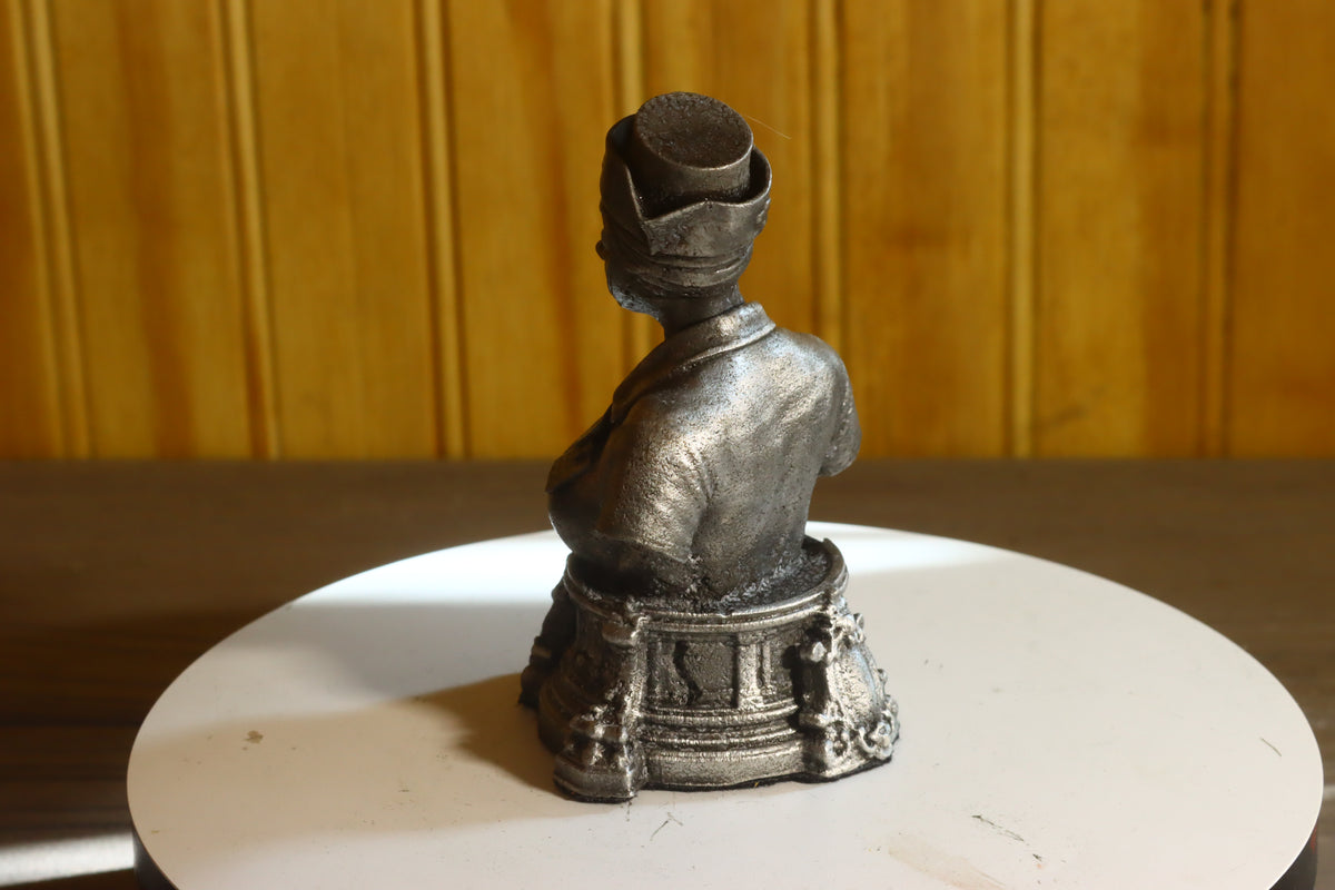 Solid Aluminum Alloy (Tenzaloy) Horror Medical Nurse Bust 3.5" Tall w/ Protectaclear & Felted Bottom