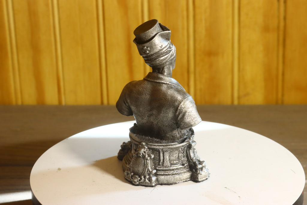 Solid Aluminum Alloy (Tenzaloy) Horror Medical Nurse Bust 3.5" Tall w/ Protectaclear & Felted Bottom
