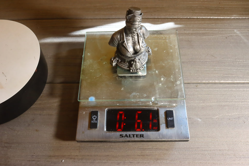 Solid Aluminum Alloy (Tenzaloy) Horror Medical Nurse Bust 3.5" Tall w/ Protectaclear & Felted Bottom