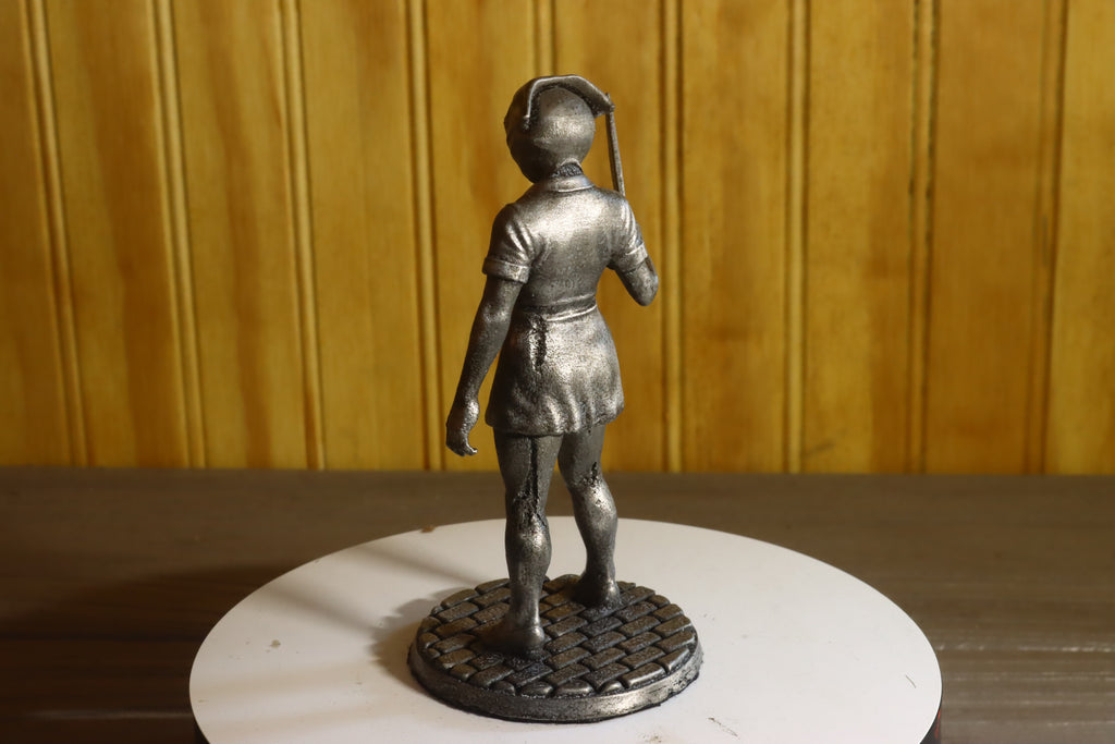 Solid Aluminum Alloy (Tenzaloy) Horror Medical Nurse Bust 5" Tall w/ Protectaclear & Felted Bottom