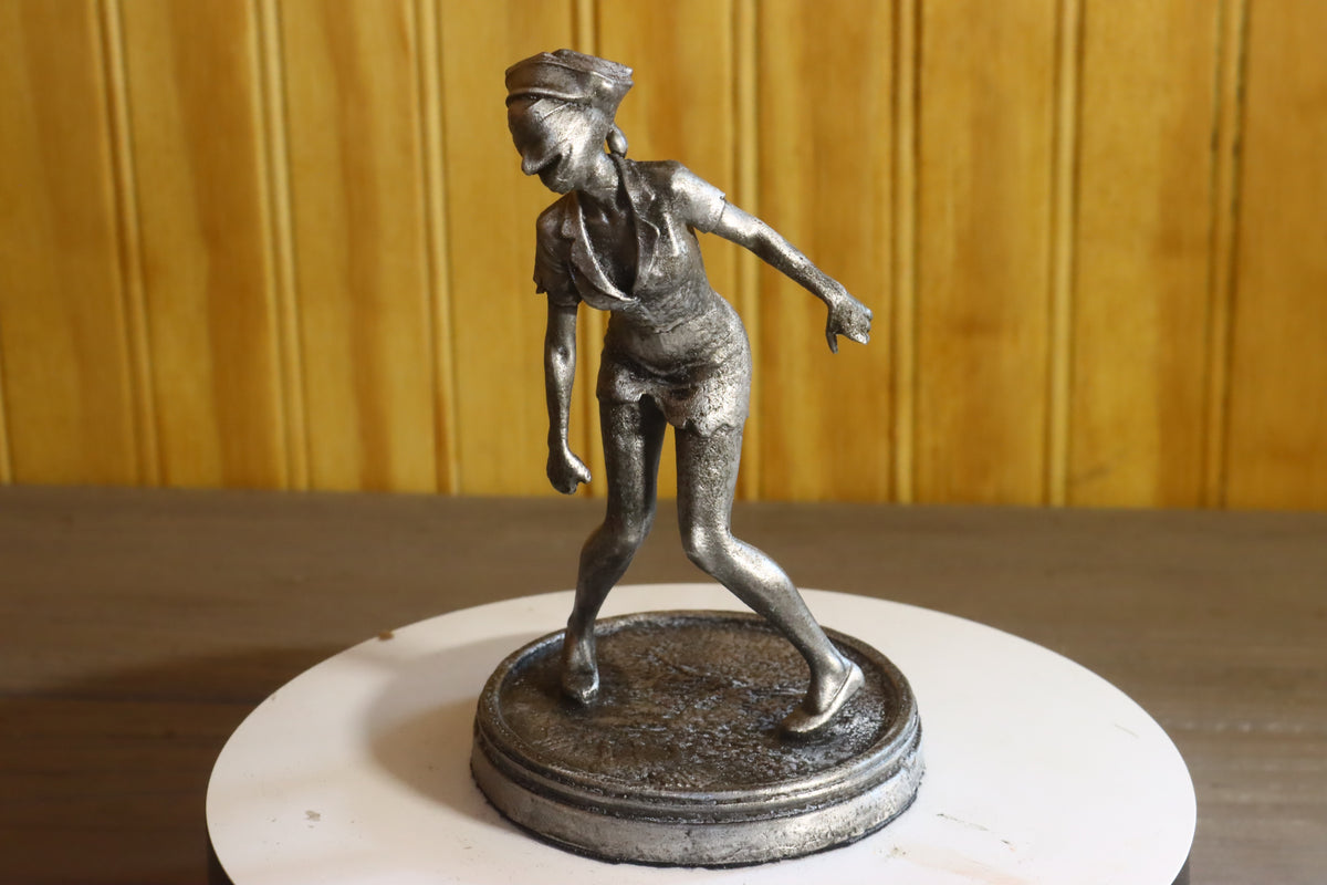 Solid Aluminum Alloy (Tenzaloy) Horror Medical Nurse Bust 4.75" Tall w/ Protectaclear & Felted Bottom