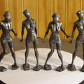 Solid Aluminum Alloy (Tenzaloy) Horror Medical Nurse Bust 4" Tall w/ Protectaclear & Felted Bottom