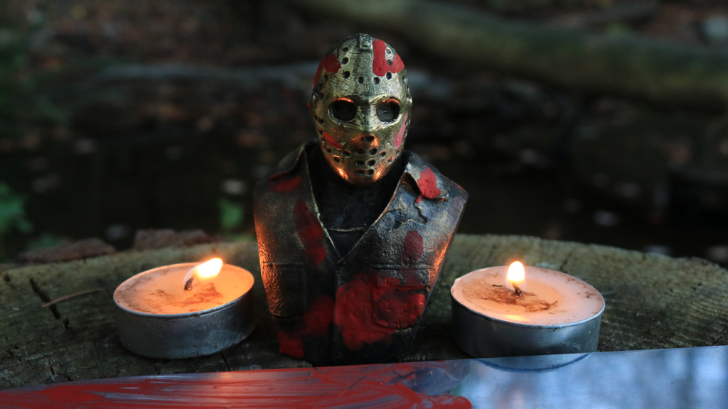Solid Brass Jason Voorhees Bust With Stand