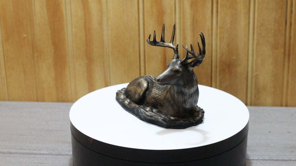 Solid Bronze Buck Statue