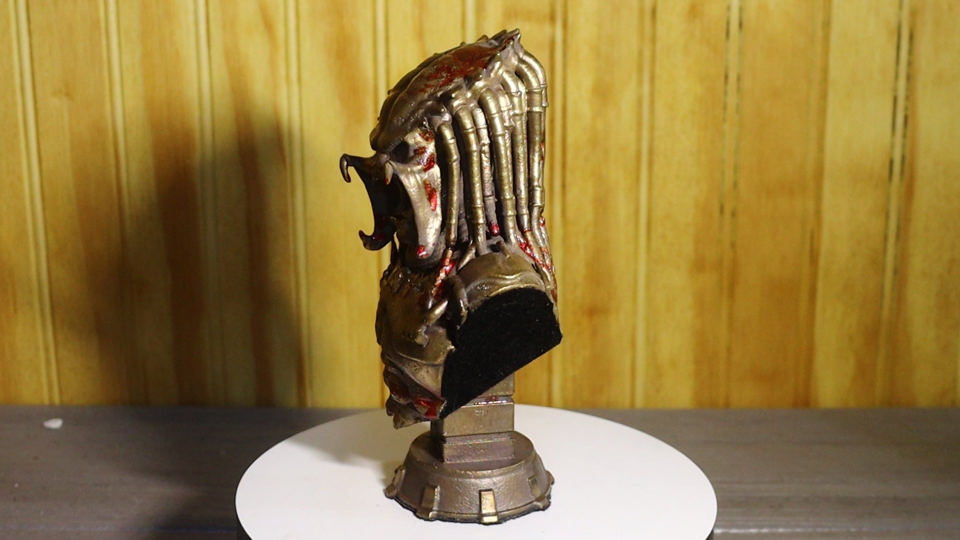 Solid Bronze (Nordic Gold) Predator Statue 6.25" Tall With Platform Included