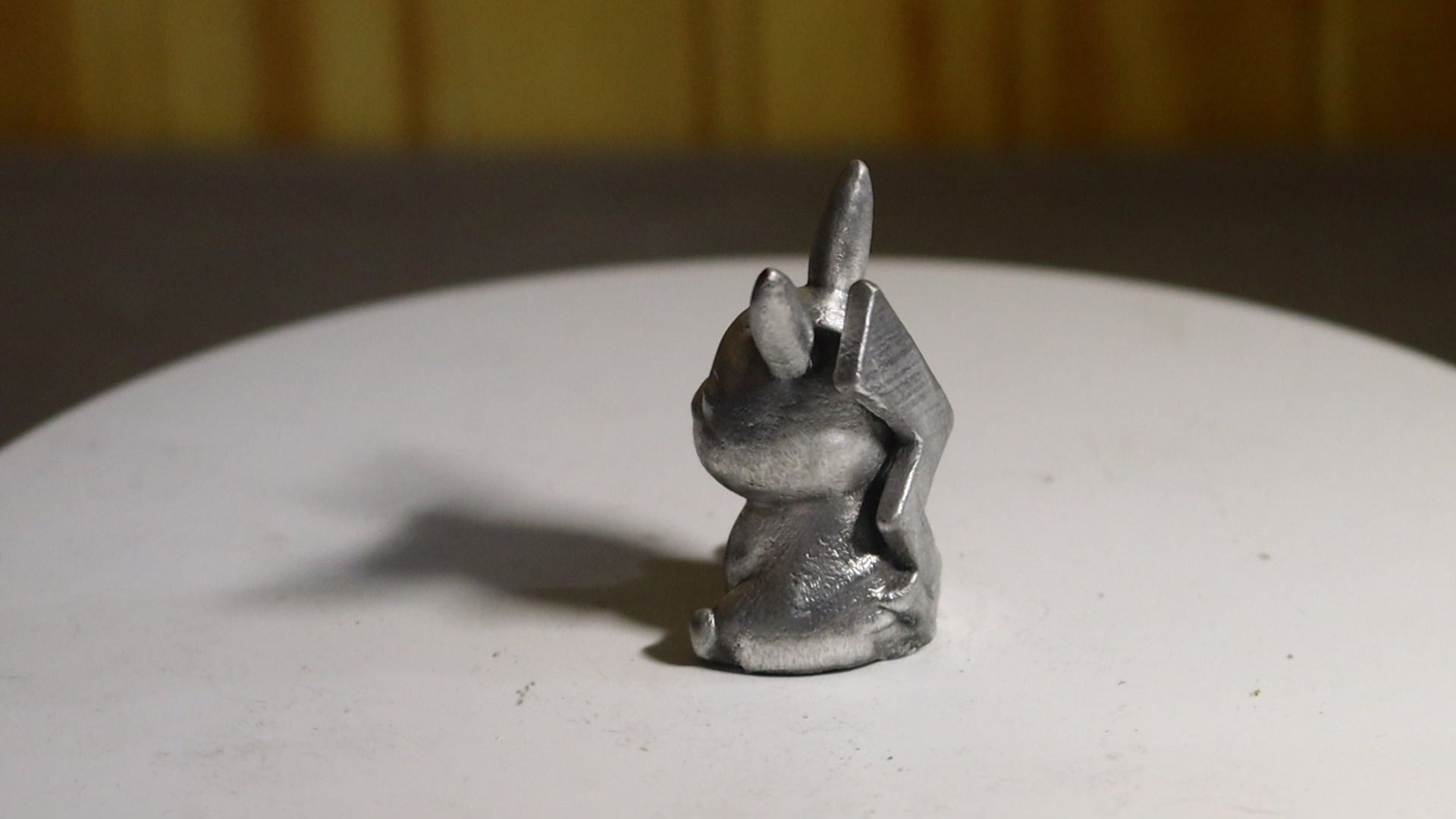 Solid Aluminum Alloy (Tenzaloy) Pokémon Pikachu Statue 1.5" Tall