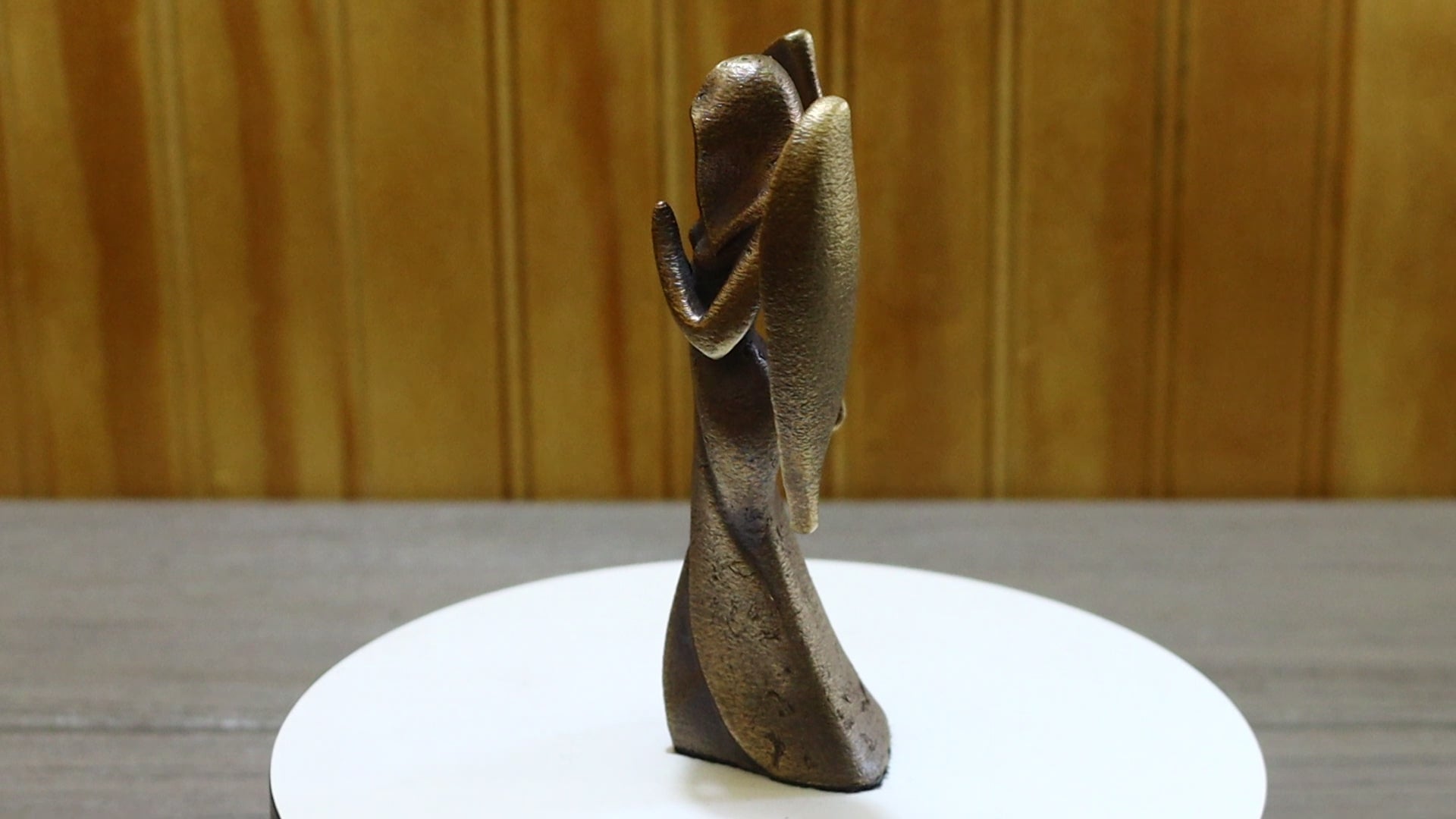 Solid Bronze Angel Statue 4.5 Inches Tall