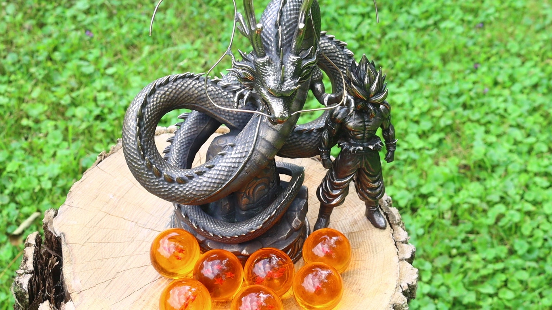 Solid Silicon Bronze Shenron Statue 8.75" Tall w/ Felted Bottom 11lbs 2.4 oz
