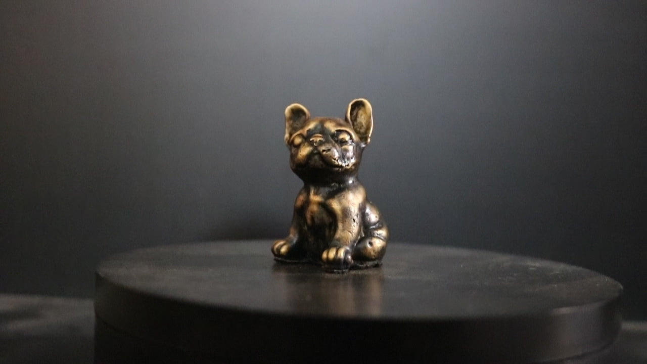 Solid Bronze French Bulldog Statue