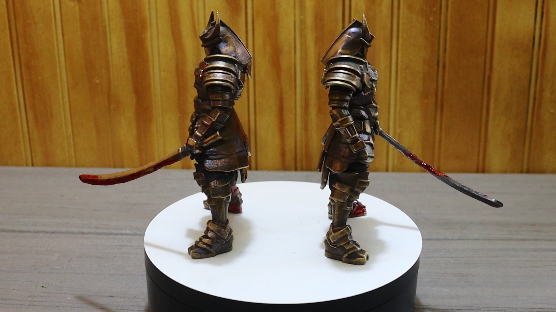Solid Bronze Samurai Statue 5 Inches Tall