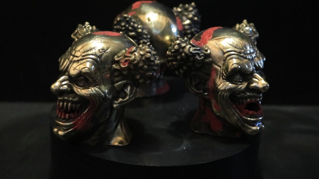 Hollow Cast Nordic Gold Evil Clown