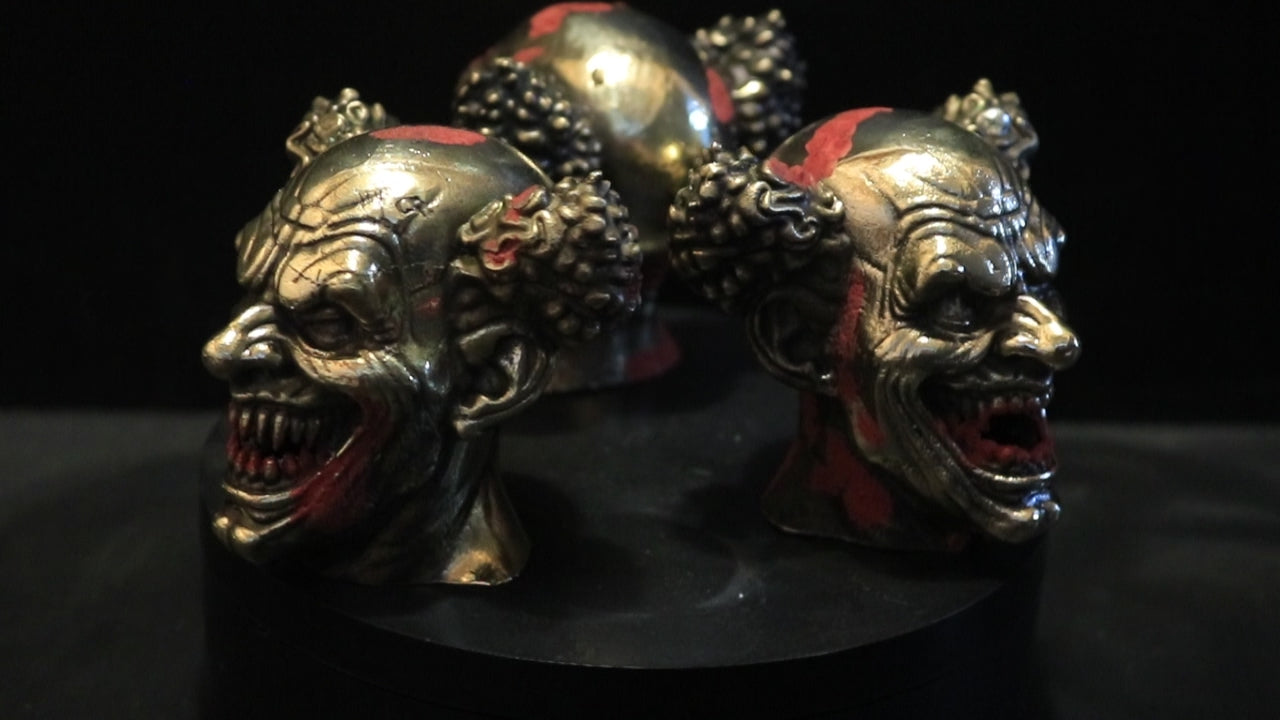 Hollow Cast Nordic Gold Evil Clown