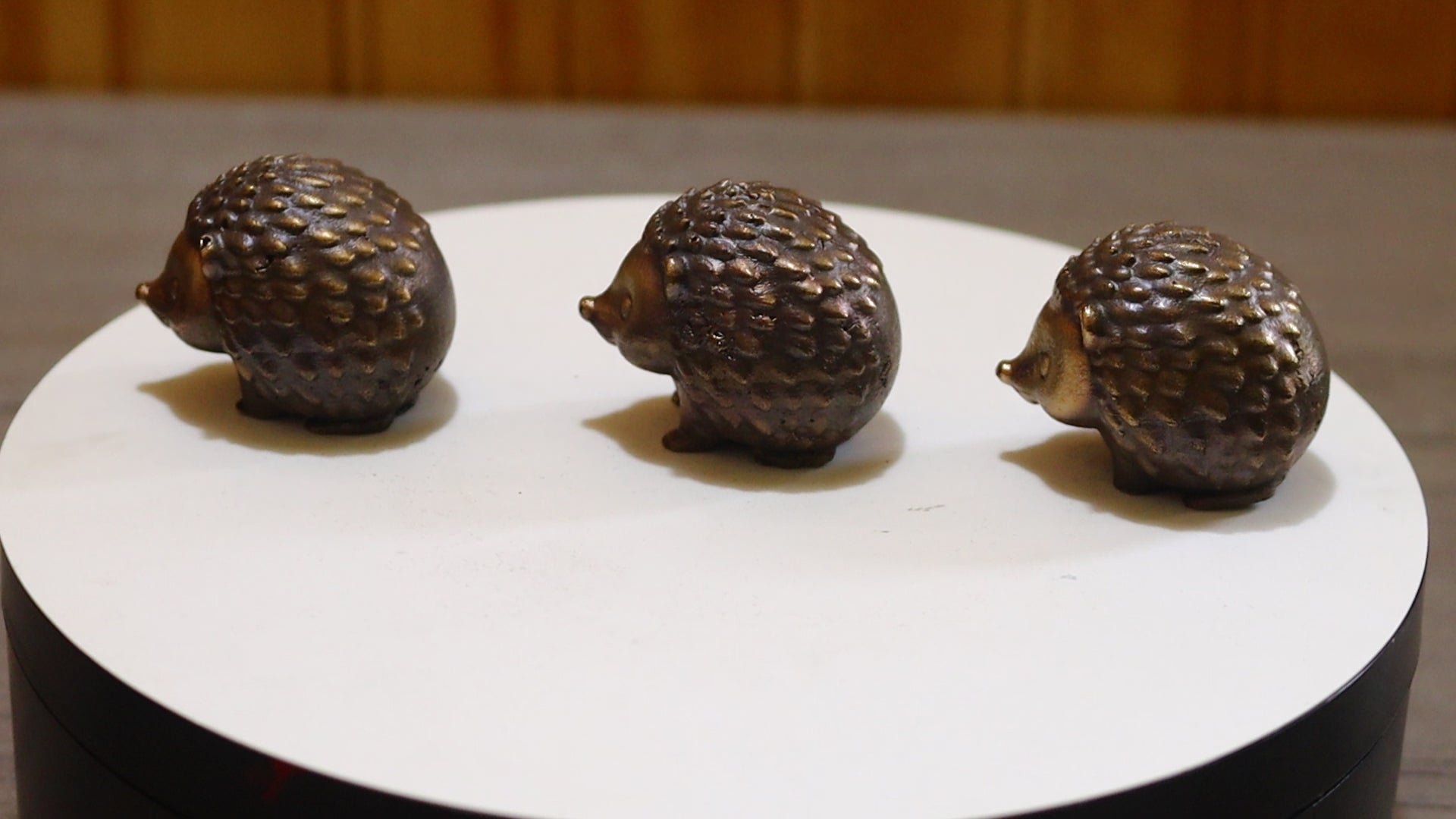 Solid Bronze Mini Hedgehog Statue 1" Tall