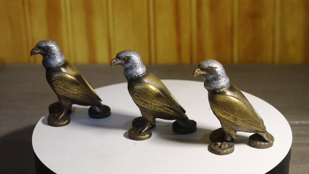 Solid Bronze American Bald Eagle Statue 2.25" Inches Tall