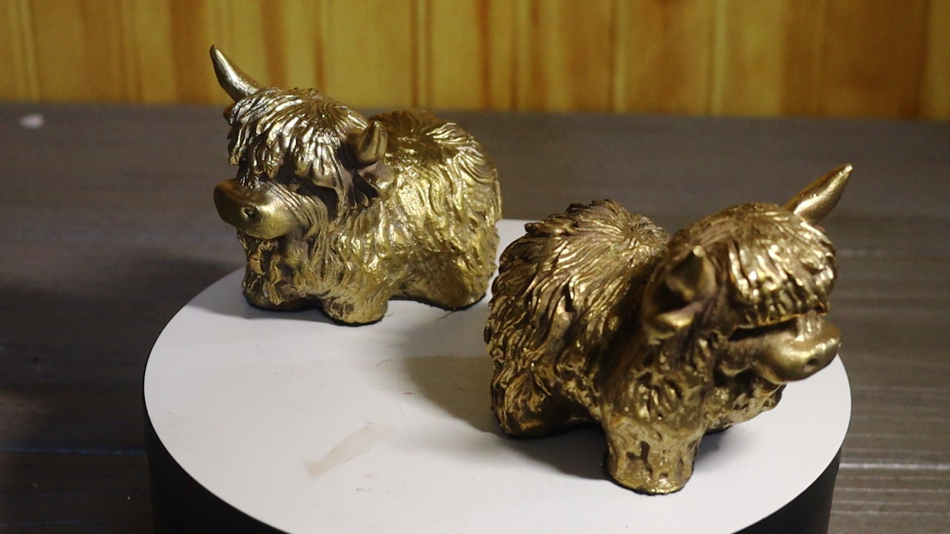 Solid Bronze (Nordic Gold) Highland Cow Statue 1.75" Tall