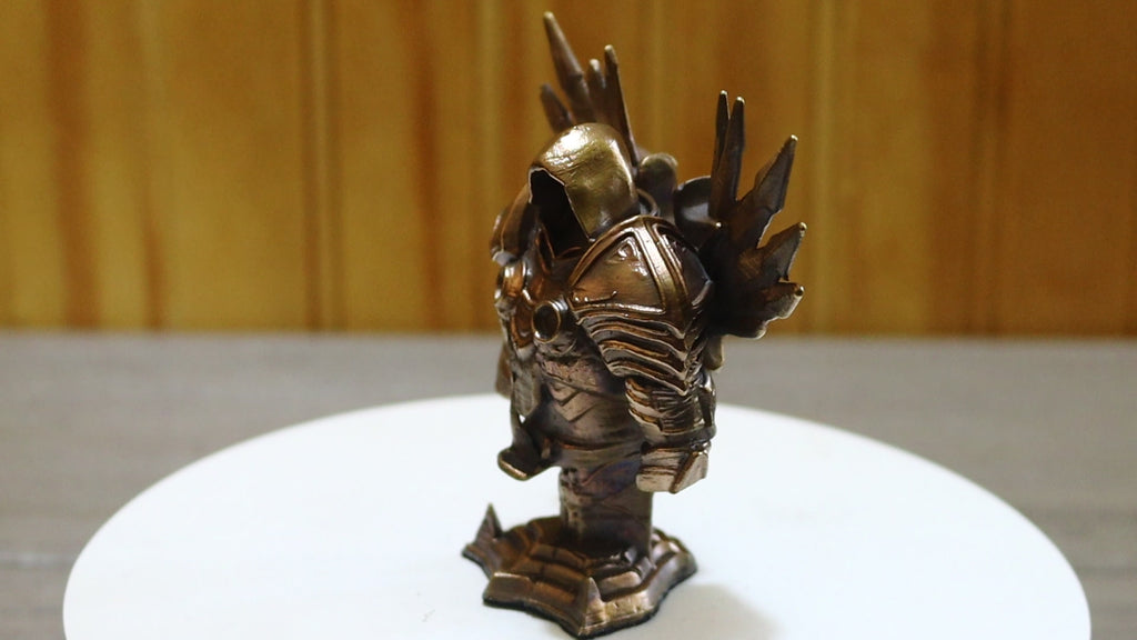 Solid Bronze Tyrael Statue (Diablo) Stand Included 3.5 Inches Tall