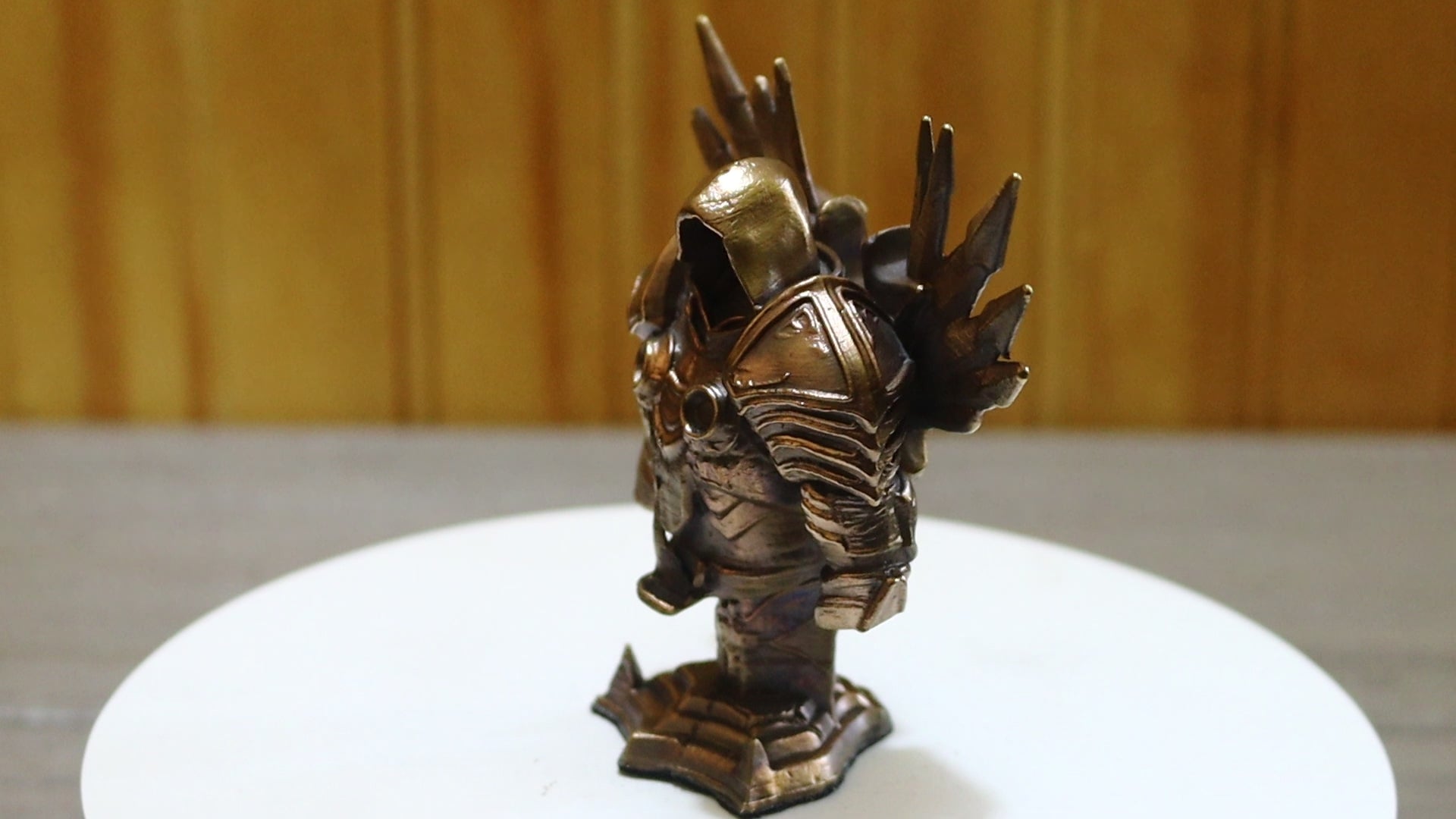 Solid Bronze Tyrael Statue (Diablo) Stand Included 3.5 Inches Tall