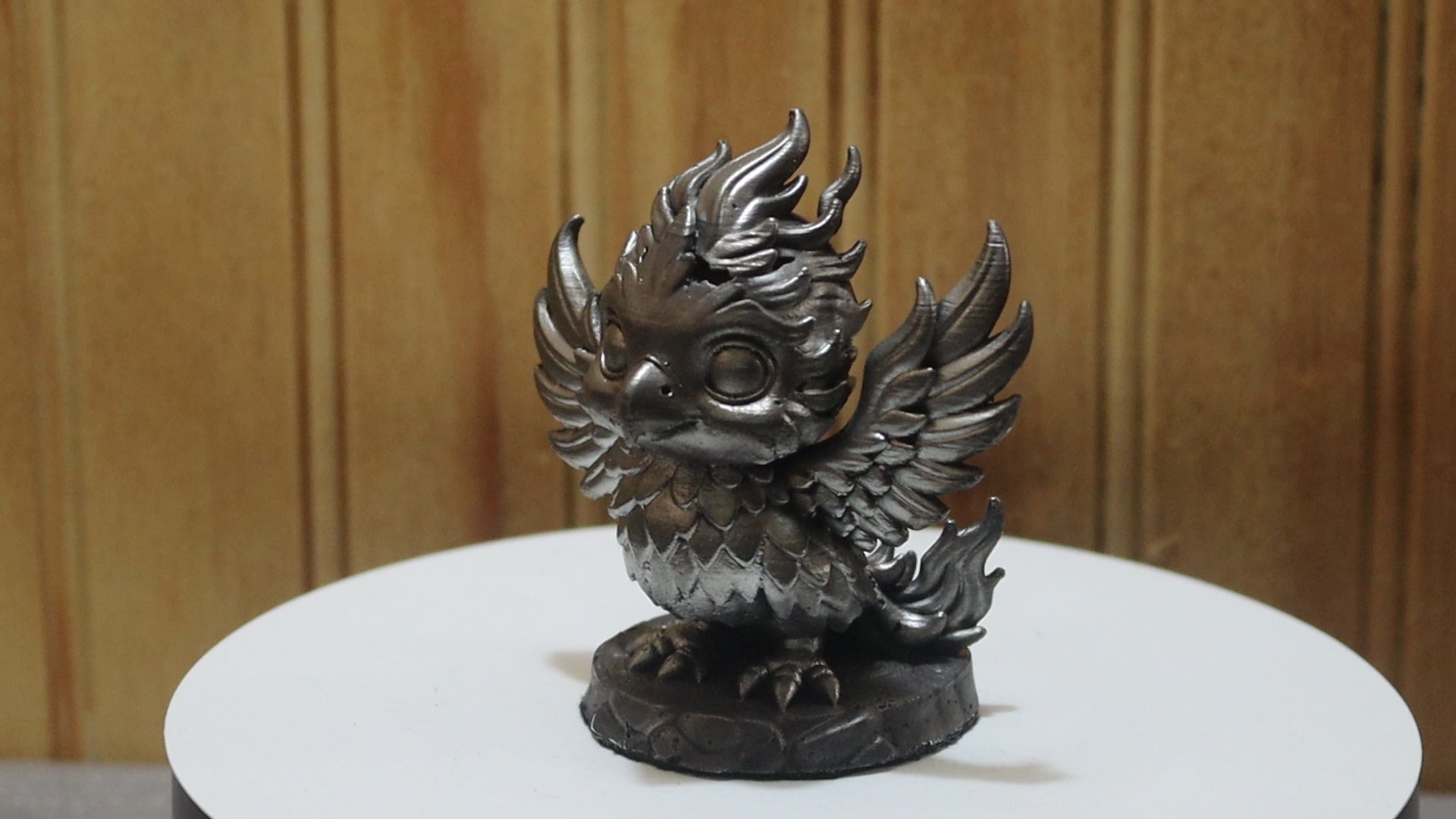 Solid Zinc Alloy (ZA12) Ornamental Baby Phoenix Statue